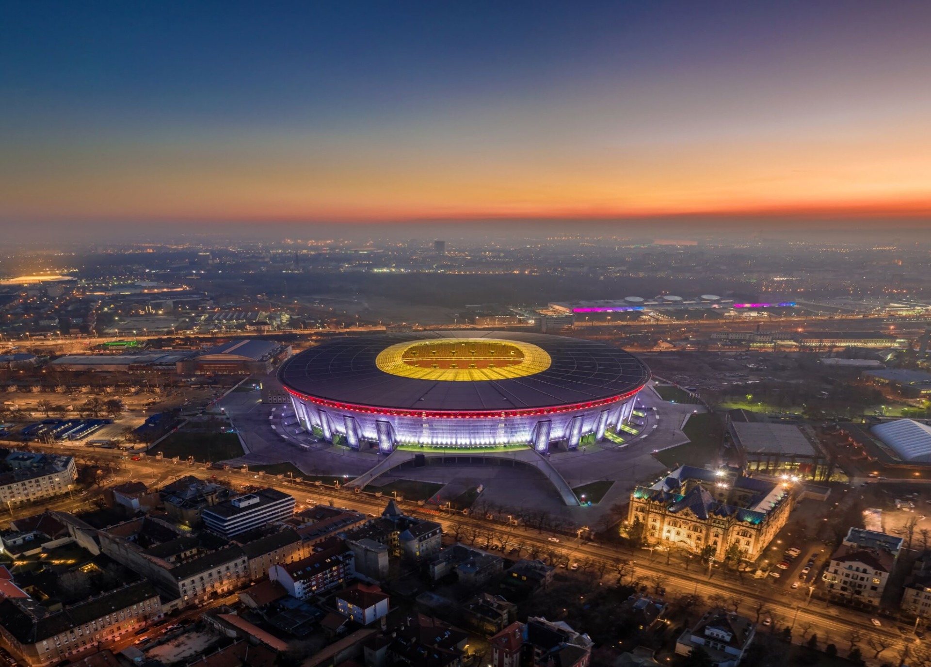 The venue of the Champions League final is the Puskás Aréna in Budapest.